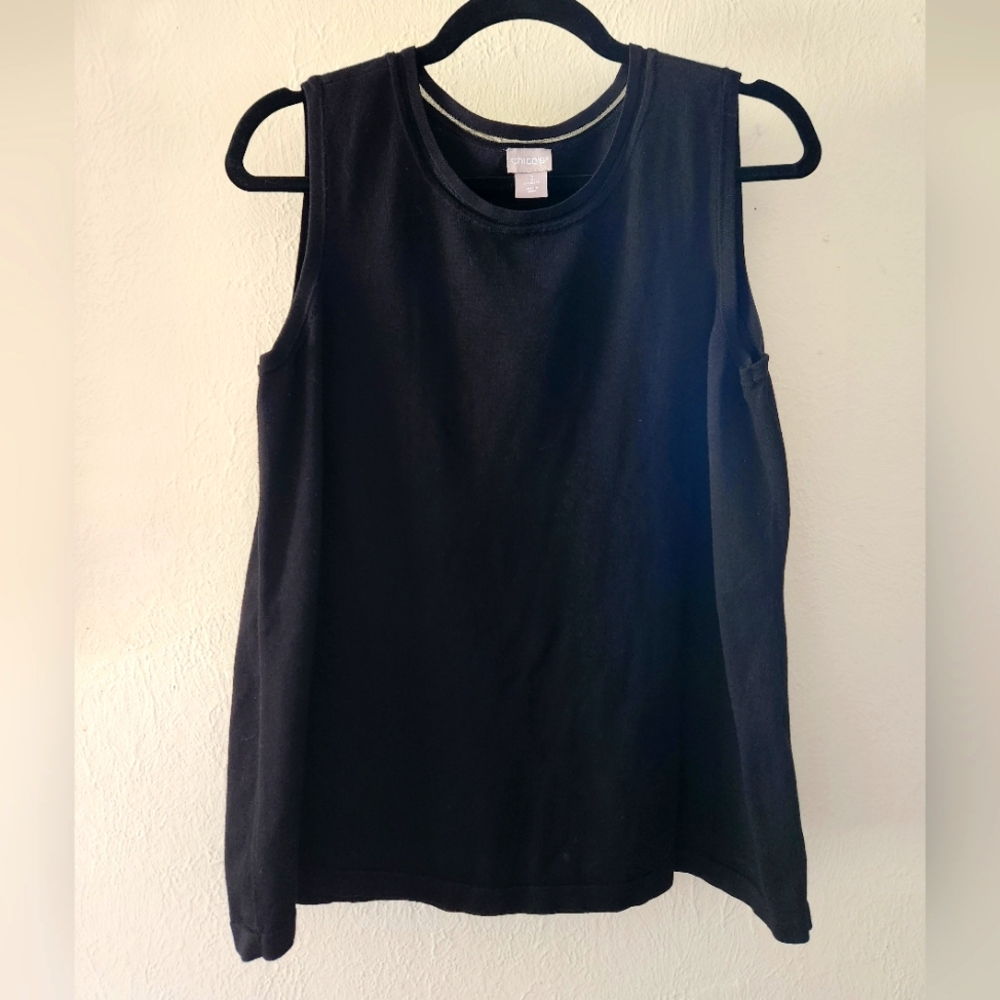 Chico's black tank tunic L